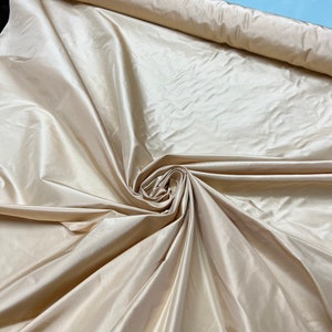 Tessuto shantung di seta largo 54&quot; Bellissimo tessuto shantung di seta color oro champagne venduto tagliato su misura
