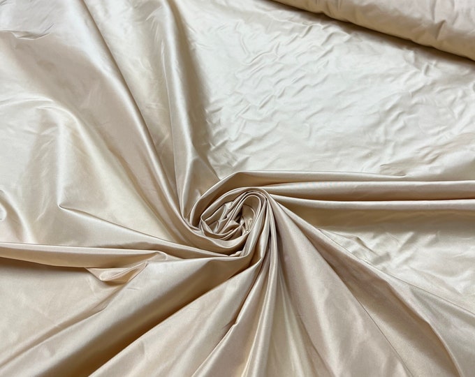 Silk shantung 54" wide   Beautiful champagne gold color silk shantung fabric sold by the yard