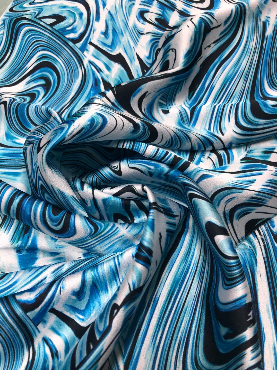 Beautiful aqua baby blue white swirl design digital print 54 | Etsy