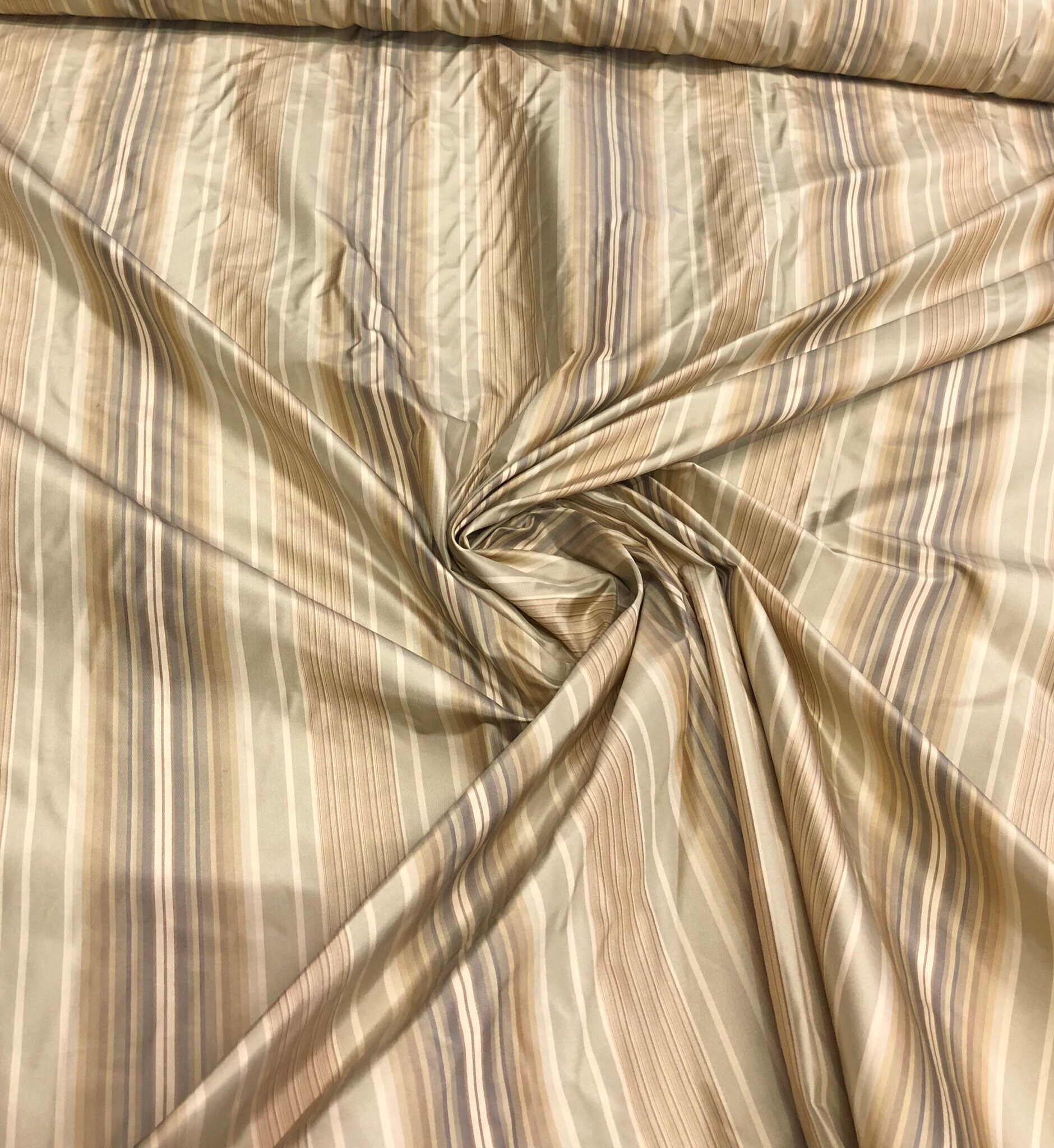 Gold 087 Silk Taffeta Plaids & Stripes main image 1