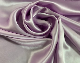 Beautiful lavender silk Charmouse 54” wide. Best used for apparel. Sold by the yard