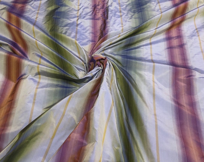 Silk taffeta 54" wide    Beautiful purple ombre with green brown shade silk taffeta fabric sold by the yard