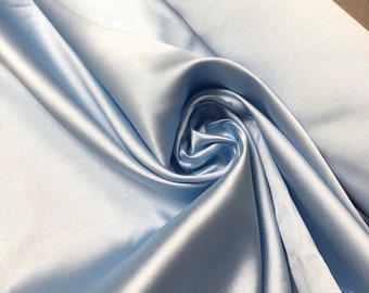 Baby blue Poly Mikado/Zibelline  Fabric. 60" Wide Mikado Fabric is a unique blend makes this fabric soft & Gives Structure to  Dress.