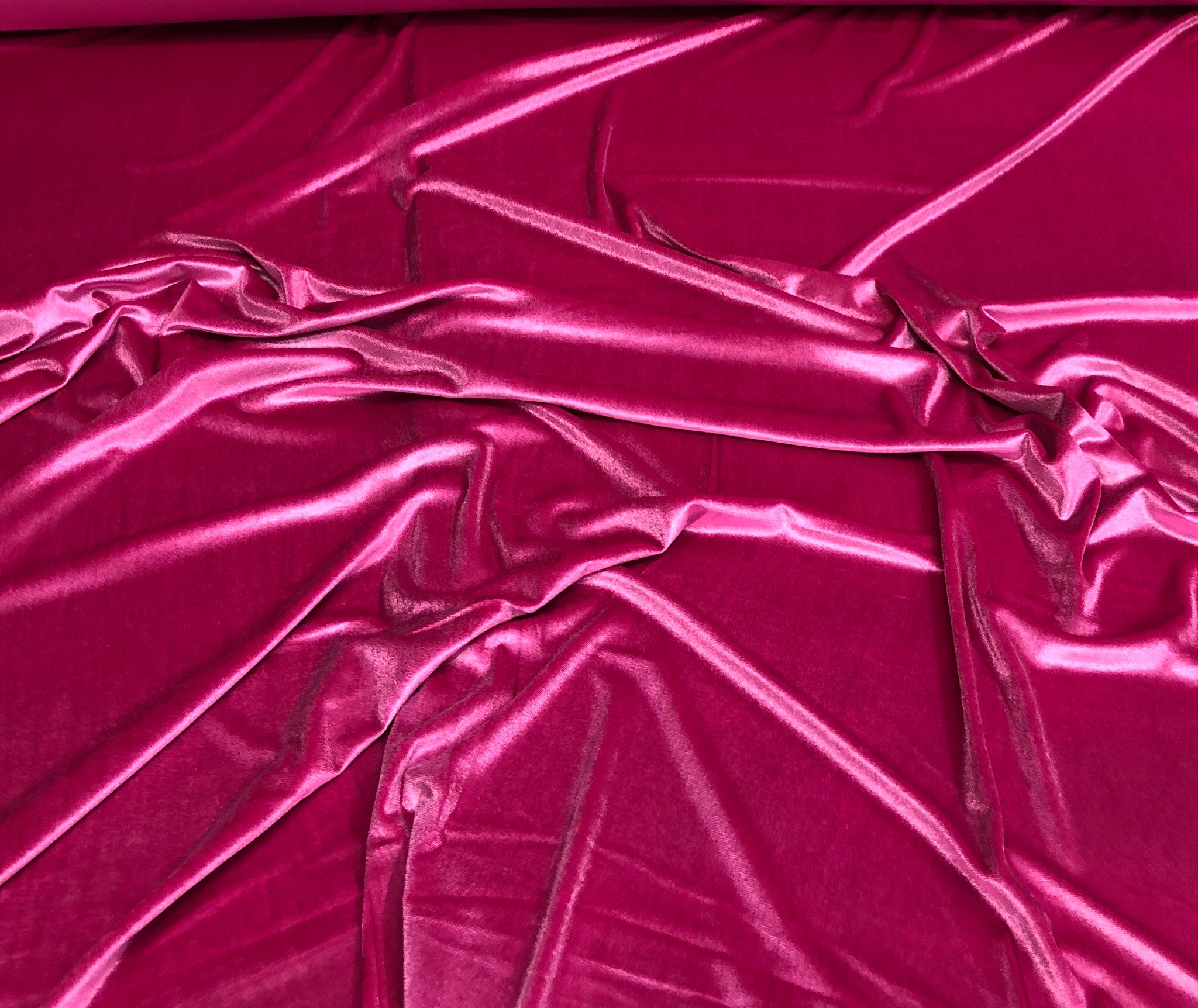 Spandex Fabric Metallic HOT Pink / 60 Wide/Sold by The Yard