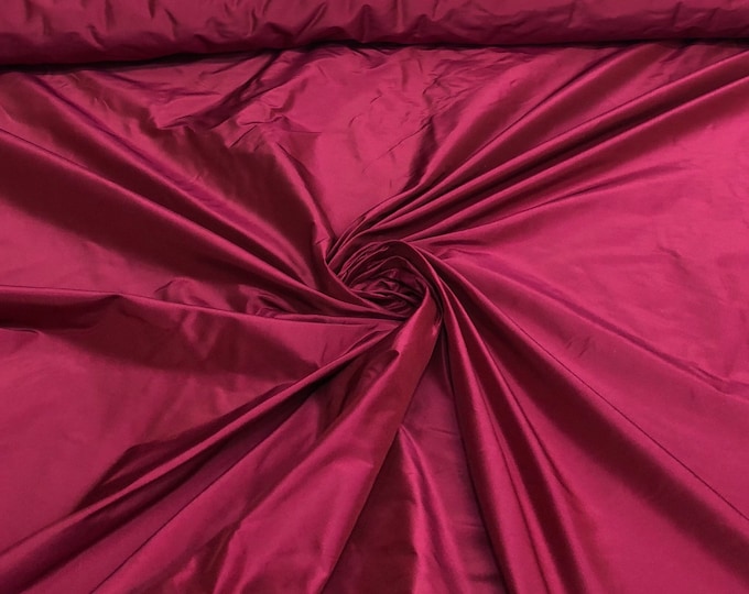 Silk taffeta 54" wide   Beautiful fusia pink color silk taffeta fabric sold by the yard