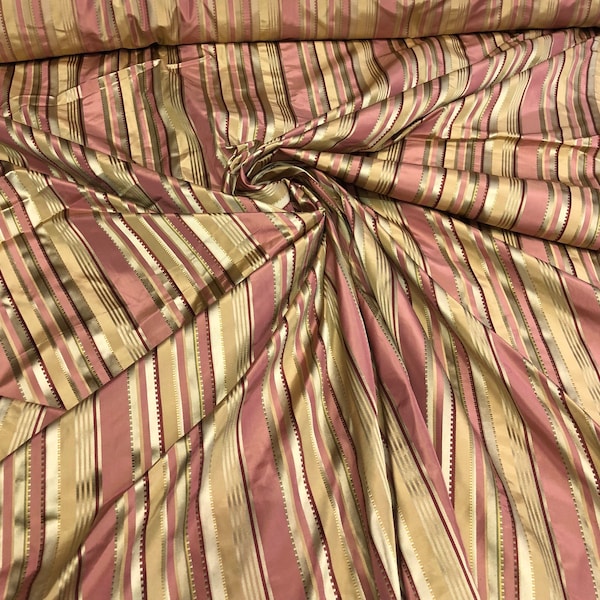 Stripe Silk Fabric Etsy