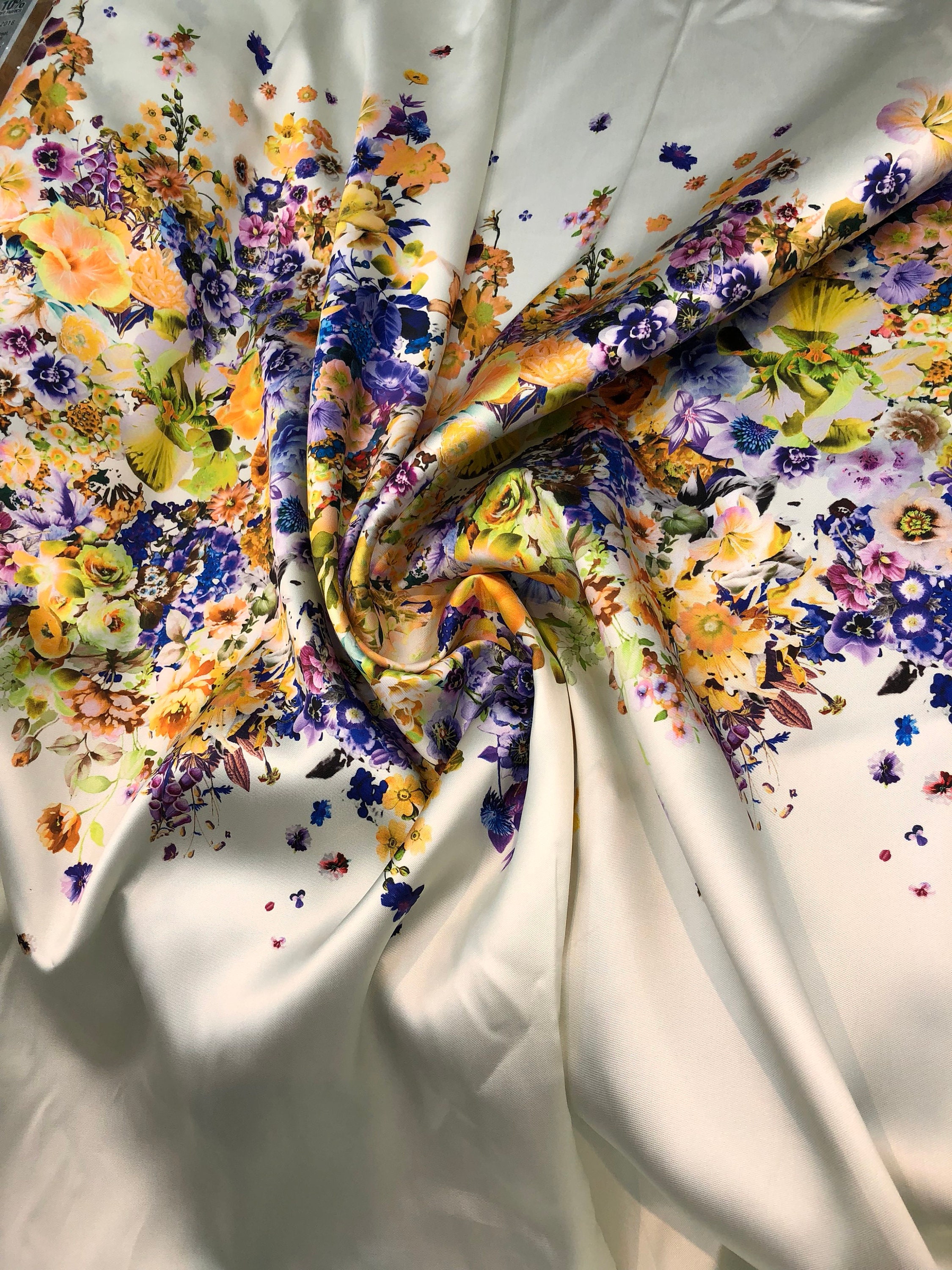 Poly Mikado/Zibelline digitally printed Fabric. 60 Wide Mikado Fabric