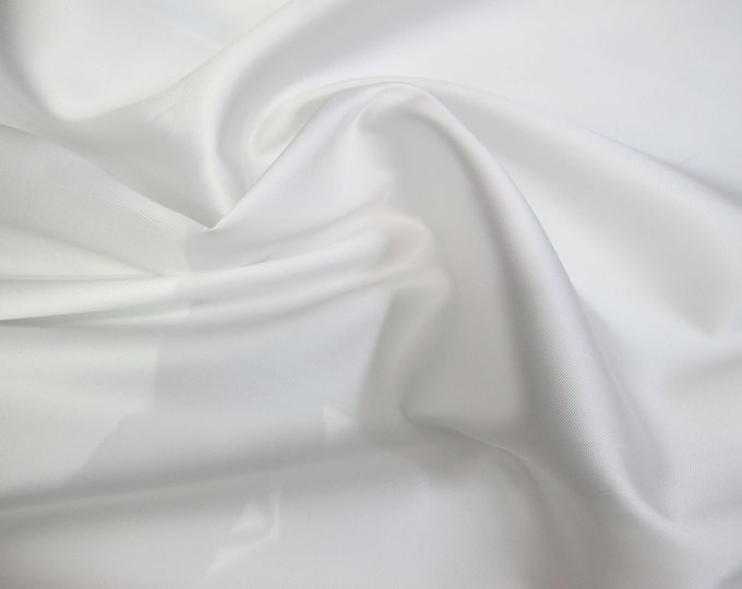White Poly Mikado/Zibelline  Fabric. 60" Wide Mikado Fabric is a unique blend makes this fabric soft & Gives Structure to  Dress.