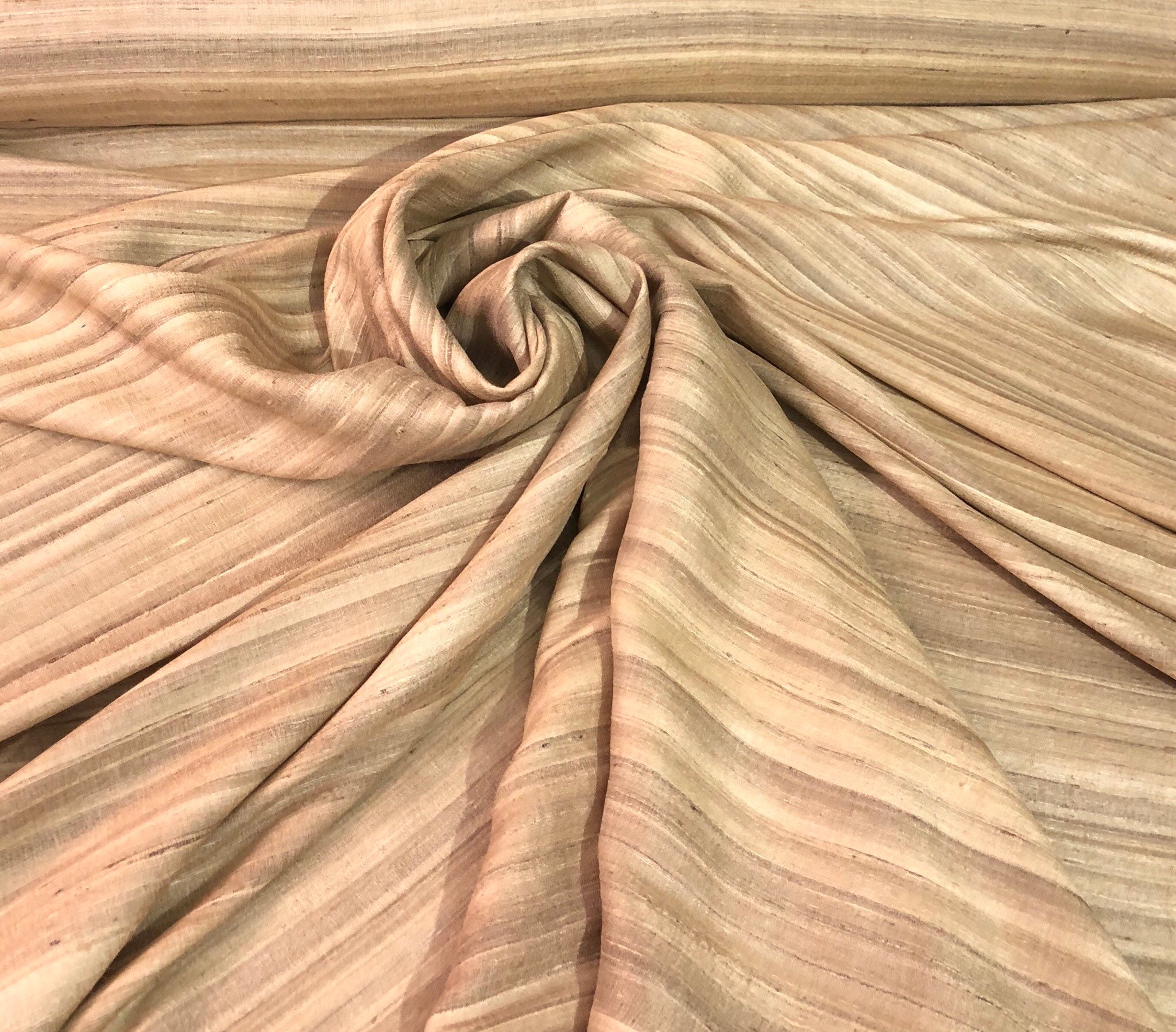 Raw Silk 54 Wide Beautiful Natural Raw Noil Silk Fabric Sold By The Yard 