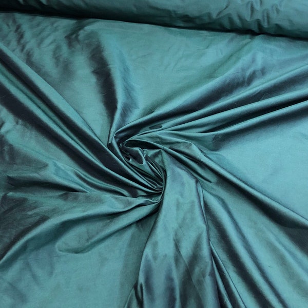 Silk shantung 54" wide   Beautiful Dark forest black/green silk shantung fabric sold y the yard