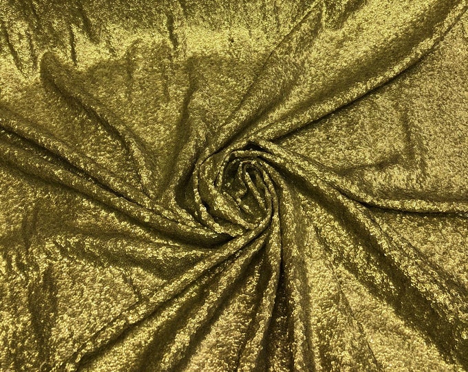 Solid sequins on mesh fabric 52" wide   Top of the line quality   Beautiful green gold color sequins fabric sold by the yard