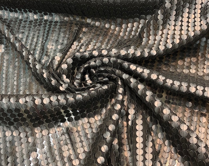 Circle striped pv embilished on mesh fabric  beautiful black color 3D pv stripes embroidered on mesh fabric sold by the yard