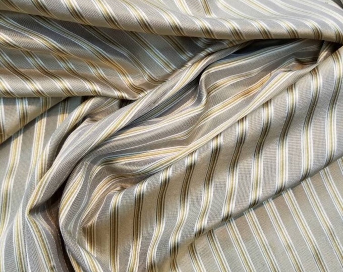 Silk taffeta satin stripe 54" wide                      Sold by the yard     Beautiful shades of gold