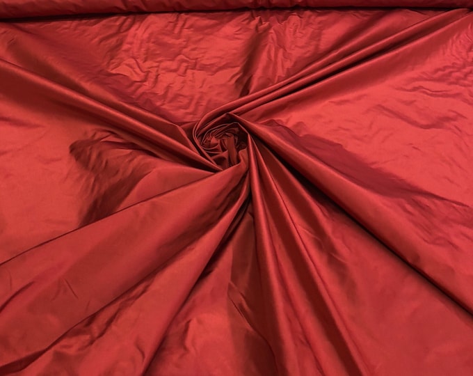 Silk taffeta 54" wide    Beautiful burgandy color silk taffeta fabric sold by the yard