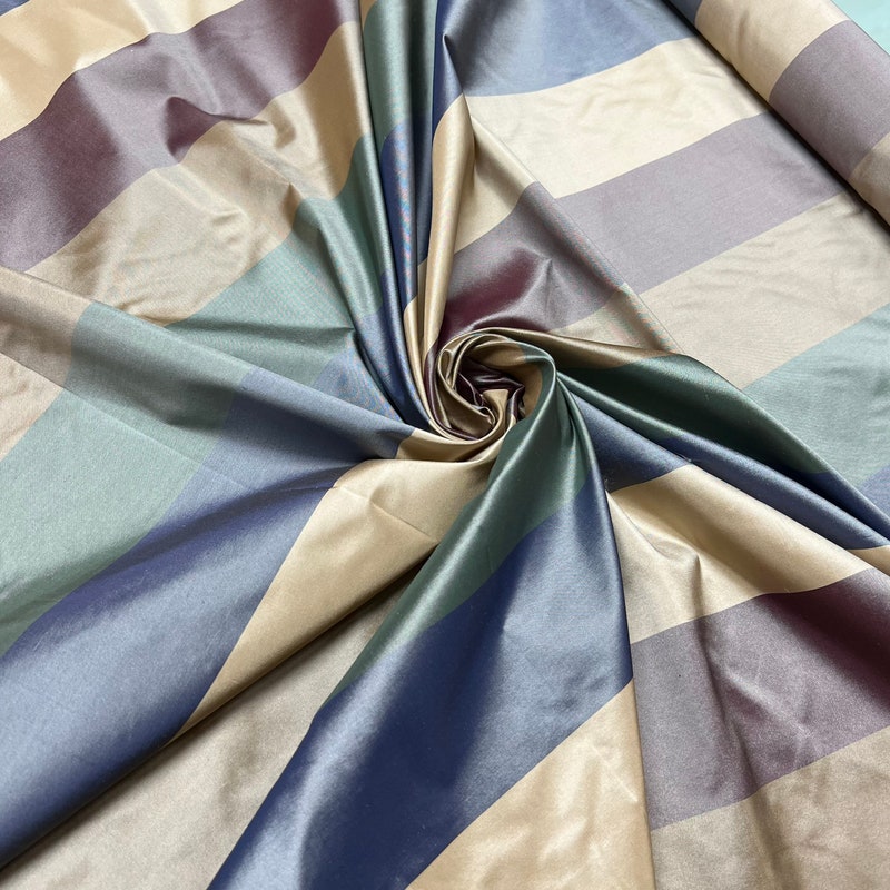 Winter Sky Blue Taffeta Silk Fabric