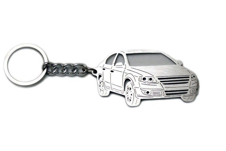 Keychain fit Volkswagen Passat B6 Stainless Steel Key Chain with Ring Keyring Custom Key Ring Car Body Profile Design
