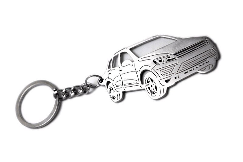 Stainless Steel Keychain for Volkswagen Touareg II Key Ring Pendant Keychain 