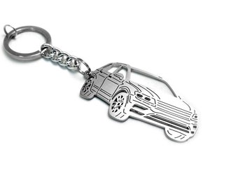 Keychain fit Volkswagen Tiguan II Stainless Steel Key Chain with Ring Keyring Custom Key Ring Car Body Profile Design