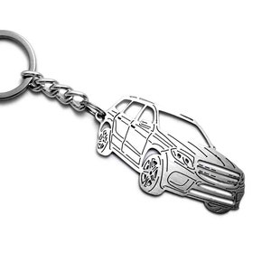 Keychain fit Mercedes-Benz GLS Stainless Steel Key Chain with Ring Keyring Custom Key Ring Car Body Profile Design image 4