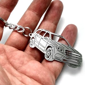 Keychain fit Mercedes-Benz GLS Stainless Steel Key Chain with Ring Keyring Custom Key Ring Car Body Profile Design image 6