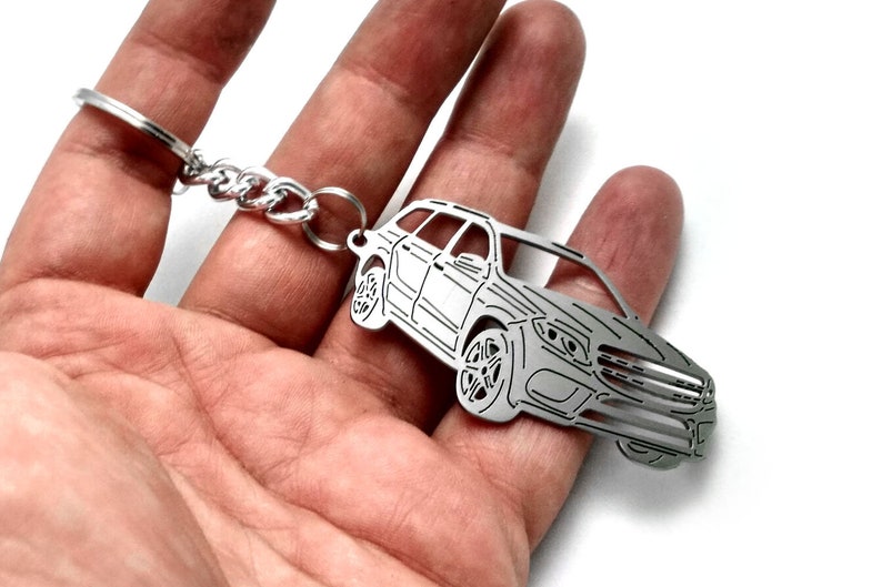 Keychain fit Mercedes-Benz GLS Stainless Steel Key Chain with Ring Keyring Custom Key Ring Car Body Profile Design image 6