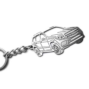 Keychain fit Mercedes-Benz GLS Stainless Steel Key Chain with Ring Keyring Custom Key Ring Car Body Profile Design image 2