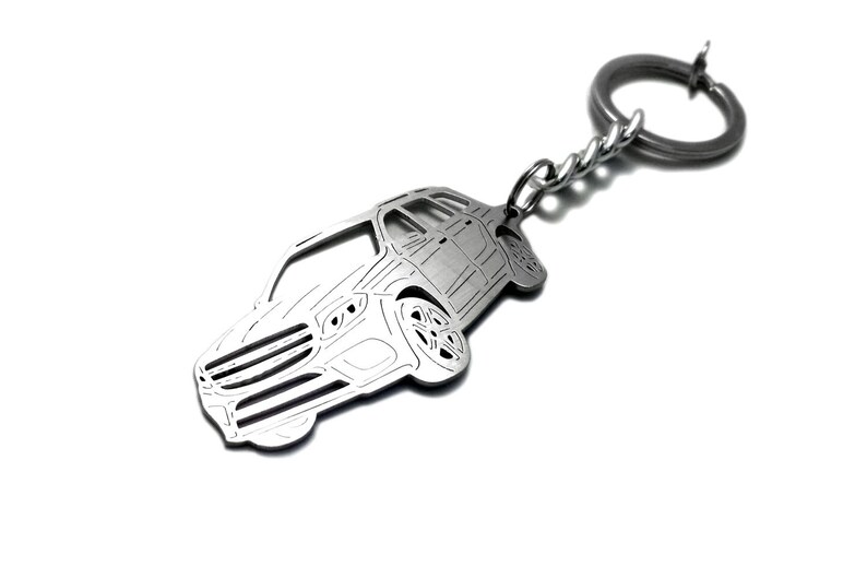 Keychain fit Mercedes-Benz GLS Stainless Steel Key Chain with Ring Keyring Custom Key Ring Car Body Profile Design image 5