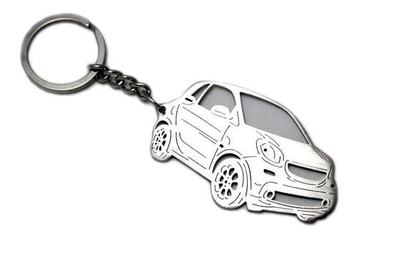 Fits for Smart Fortwo Keychain Metal Key Ring Stainles Accessory