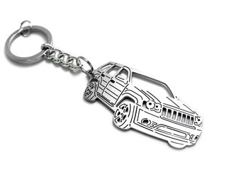 Keychain fit Jeep Grand Cherokee WK Enthusiast Stainless Steel Key Chain with Ring Keyring Automobile Custom Car Design