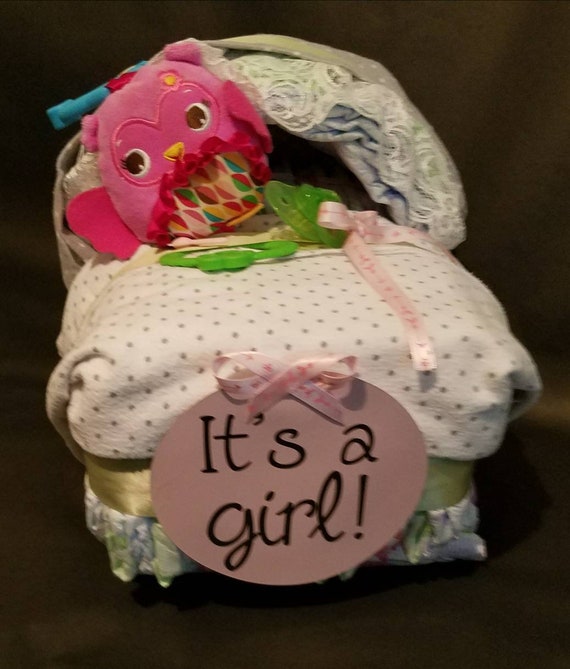 Blue Bassinet with Sleeping Baby Boy Favor Craft DIY Baby Shower Gender Reveal
