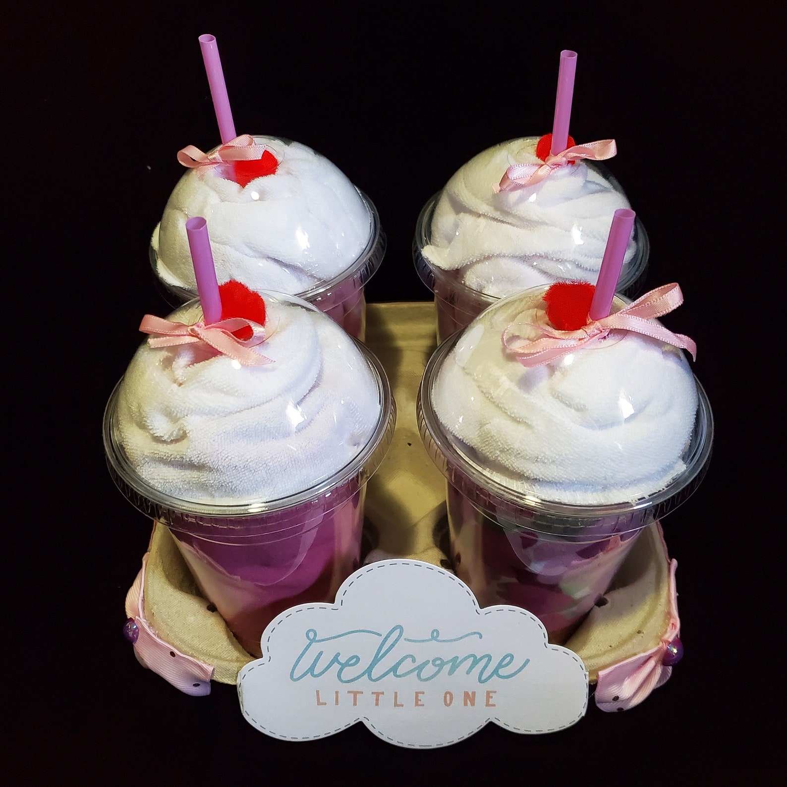 Baby Milkshake, Diaper Milkshake, Baby Shower Table Centerpiece