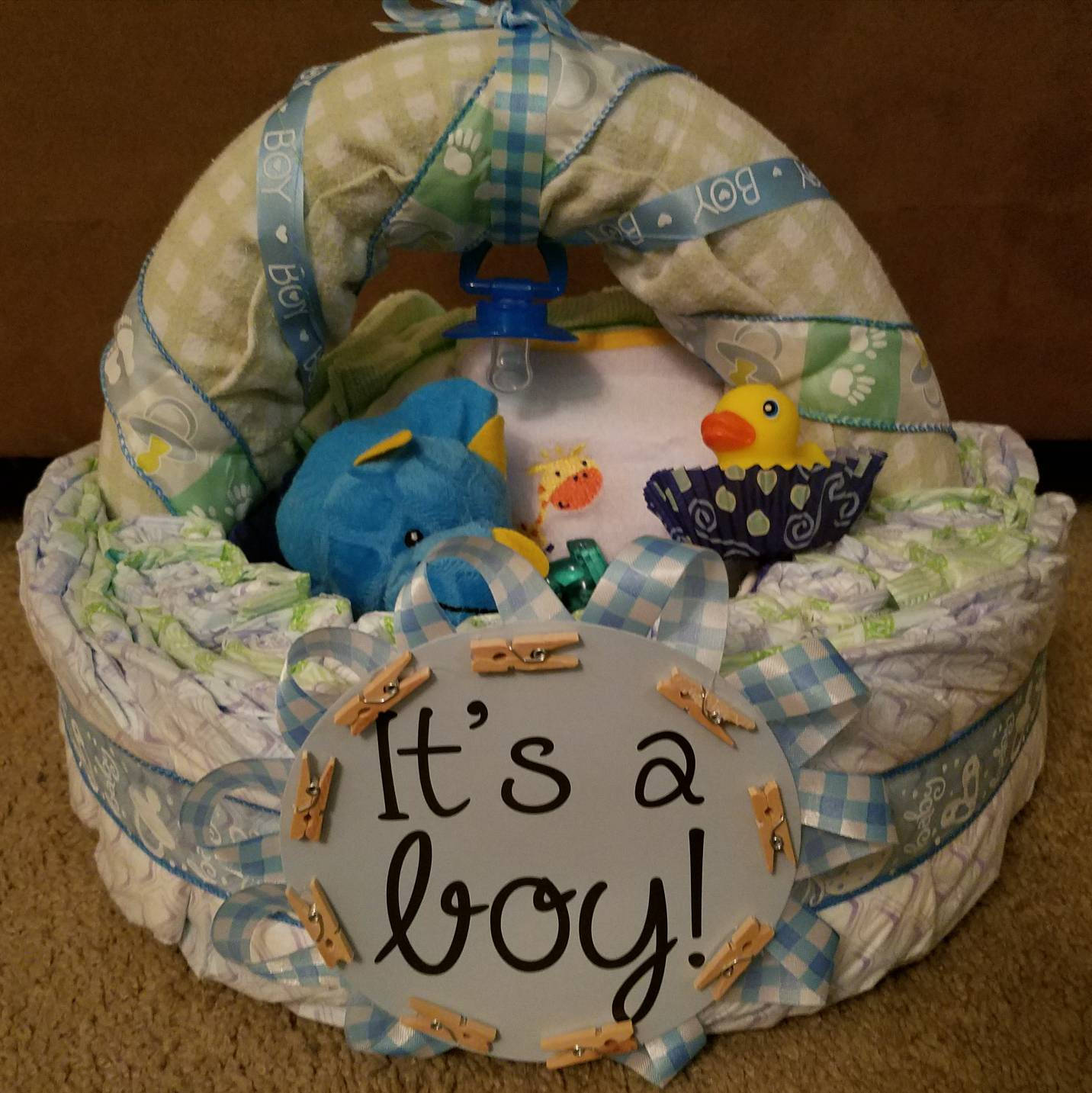 Diaper cake cheap gift basket