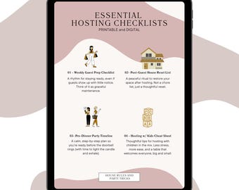 Listas de verificación esenciales para el alojamiento: paquete imprimible y editable