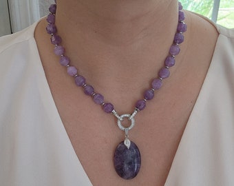 Amethyst Front Closure Necklace