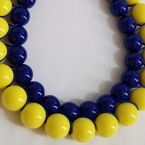 Ukrainian Flag Necklace and Earrings set