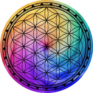 Flower of Life Sacred Geometry Crystal Grid - 5&quot; Metaphysical Reike Healing crystall grid Flower of Life (Crystals NOT Included)