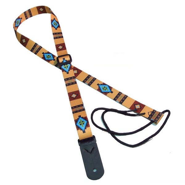 1" Mandolin Strap for A & F type Mandolins, Ukuleles, Guitars by Legacystraps Mandolin/Ukulele Straps 1" Southwest