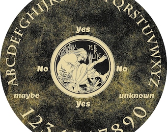 Pendulum Board - 5" Dowsing Divination metaphysical message board "Merlin" Pendulum Board