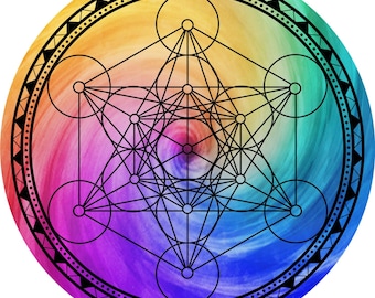 Metatrons Cube Sacred Geometry Grid - 5" Metaphysical Reike healing crystal grid Metatrons Cube (Crystals NOT Included)