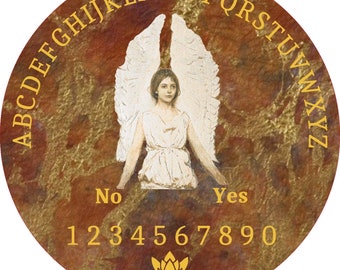 Pendulum Board - 5" Dowsing Divination metaphysical message board "Angelica" Pendulum Board