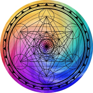 Metatrons Cube II Sacred Geometry Crystal Grid - 5&quot; Metaphysical Reike healing crystal grid Metatrons Cube II (Crystals NOT Included)