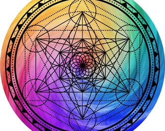 Metatrons Cube II Sacred Geometry Crystal Grid - 5" Metaphysical Reike healing crystal grid Metatrons Cube II (Crystals NOT Included)