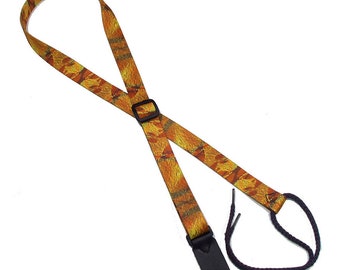 1' Mandolin Strap for A & F type Mandolins, Ukuleles, Guitars by Legacystraps Mandolin/Ukulele Straps 1" Goldrush