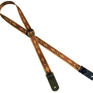 1 Mandolin Strap for A & F type Mandolins, Ukuleles, Guitars by Legacystraps Navajo Design image 3