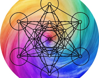 Crystal Grid -  8 1/2" Metatron's Cube Sacred Geometry Crystal Grid(Crystals NOT Included)