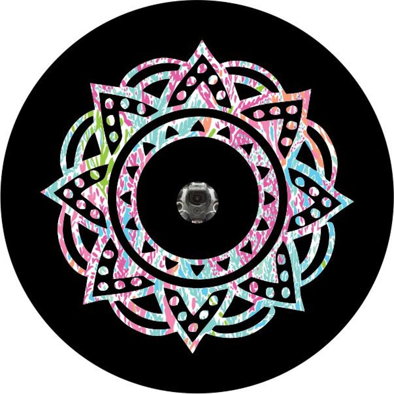 Download Mandala Flower Monogram option 6 Spare Tire Cover Jeep | Etsy
