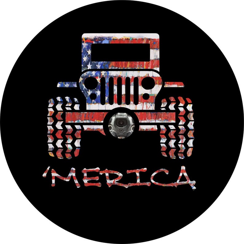 Jeep Wrangler American Flag Spare Tire Cover