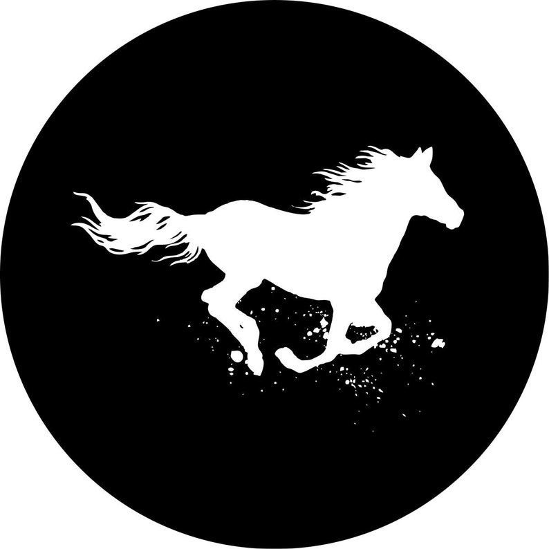 Horse Running Spare Tire Cover Jeep Wrangler Rubicon RV Travel Etsy