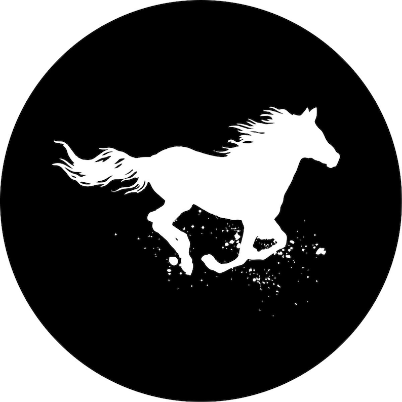 Horse Running Spare Tire Cover Jeep Wrangler Rubicon RV Travel Etsy
