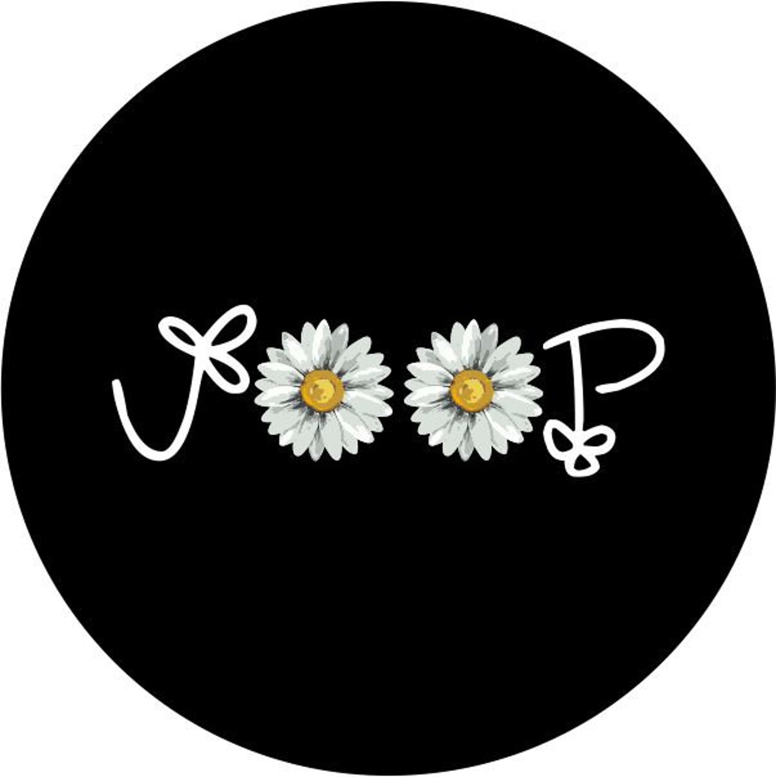 Jeep Daisy Flower Logo Spare Tire Cover Jeep Wrangler Rubicon Etsy